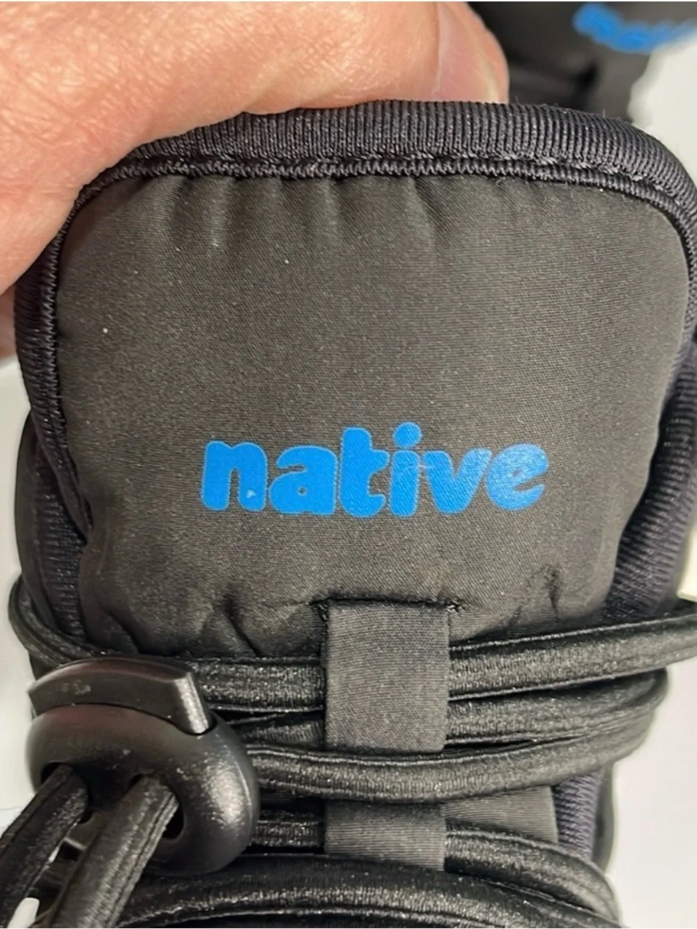 Native Black Kids Lace-Up Puffer Boot